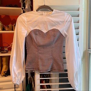 Balloon sleeve all in one Corset Top